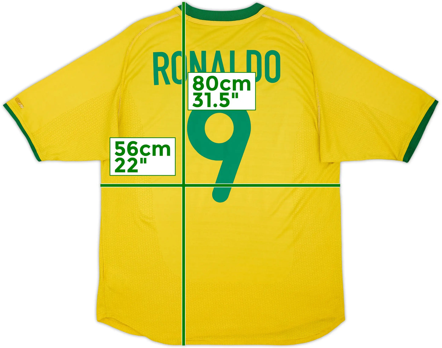 Brazil 2004/06 Home Jersey Ronaldo #9 XL – Retro Collection | Camiseta Retro Brasil R9 XL