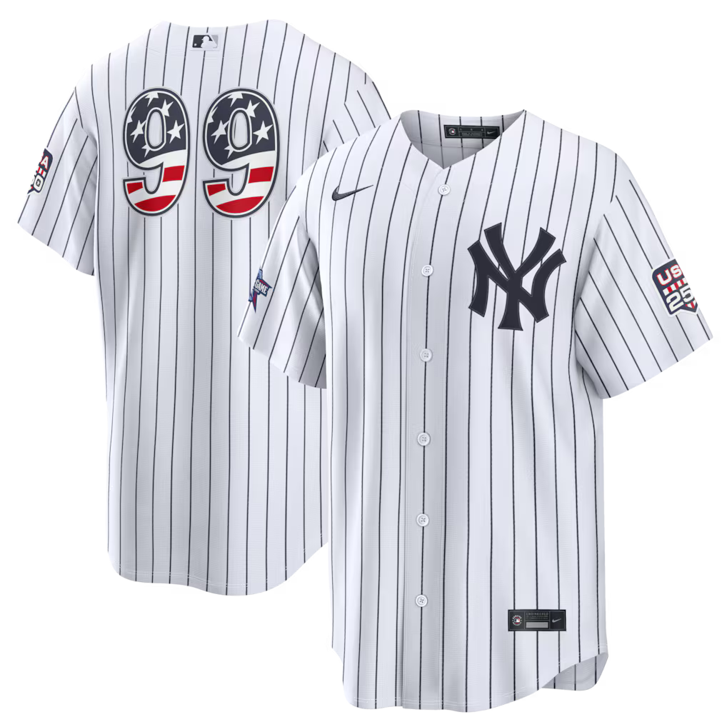 2026 All-Star Edition Stars & Stripes New York Yankees Aaron Judge Nike White Stadium Jersey