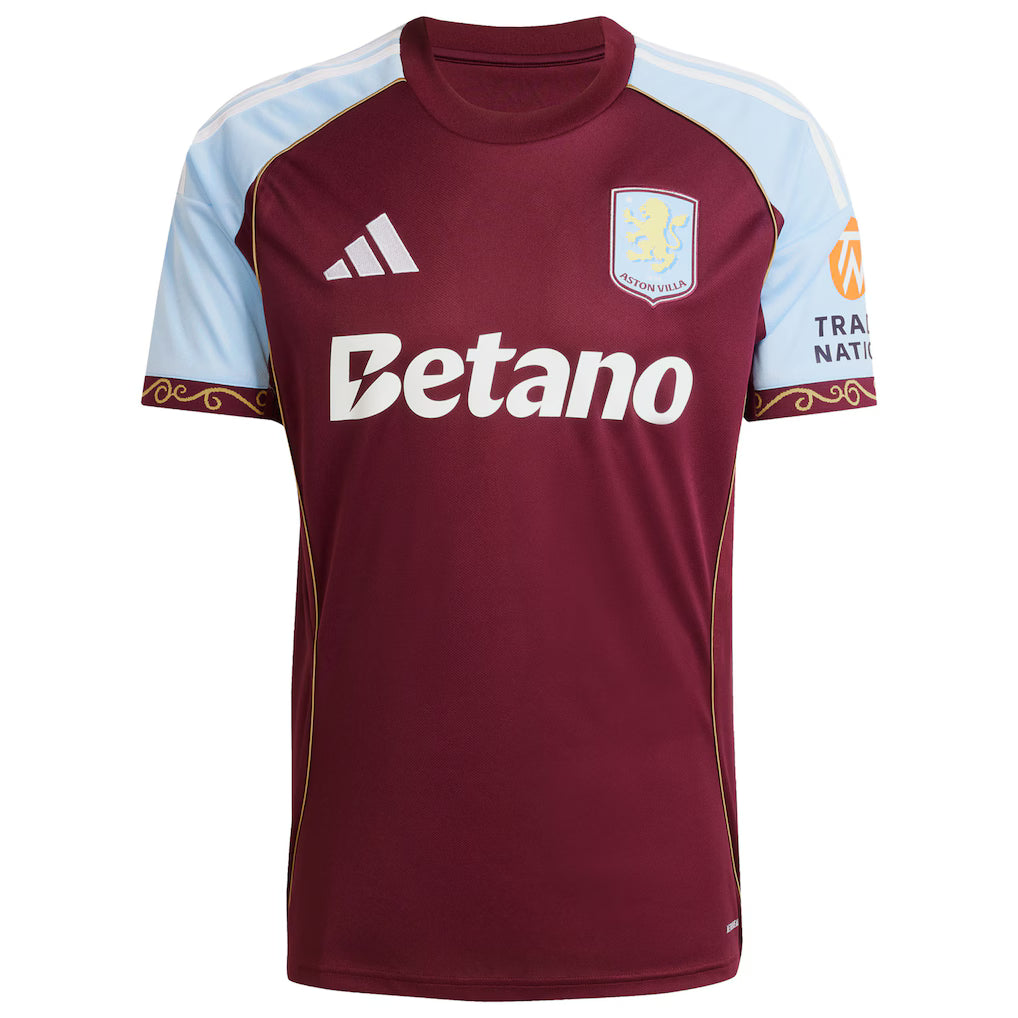 🟣 Aston Villa 2025/26 Home Replica Jersey – adidas