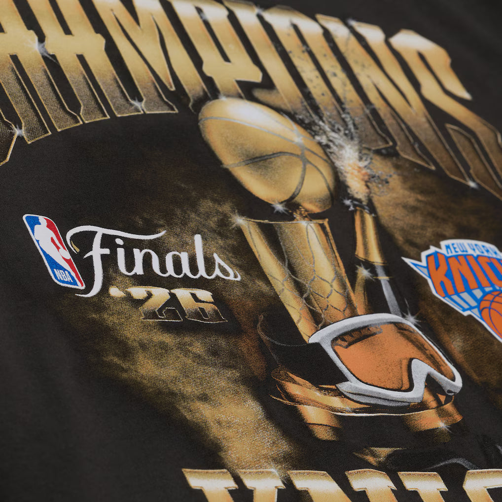 New York Knicks Mitchell & Ness 2026 NBA Finals Champions T-Shirt - Black