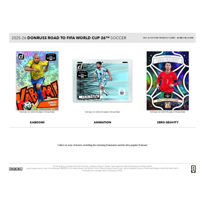 Panini Donruss GOLD Road to FIFA World Cup Soccer Hobby Blaster Box – 90 Trading Cards