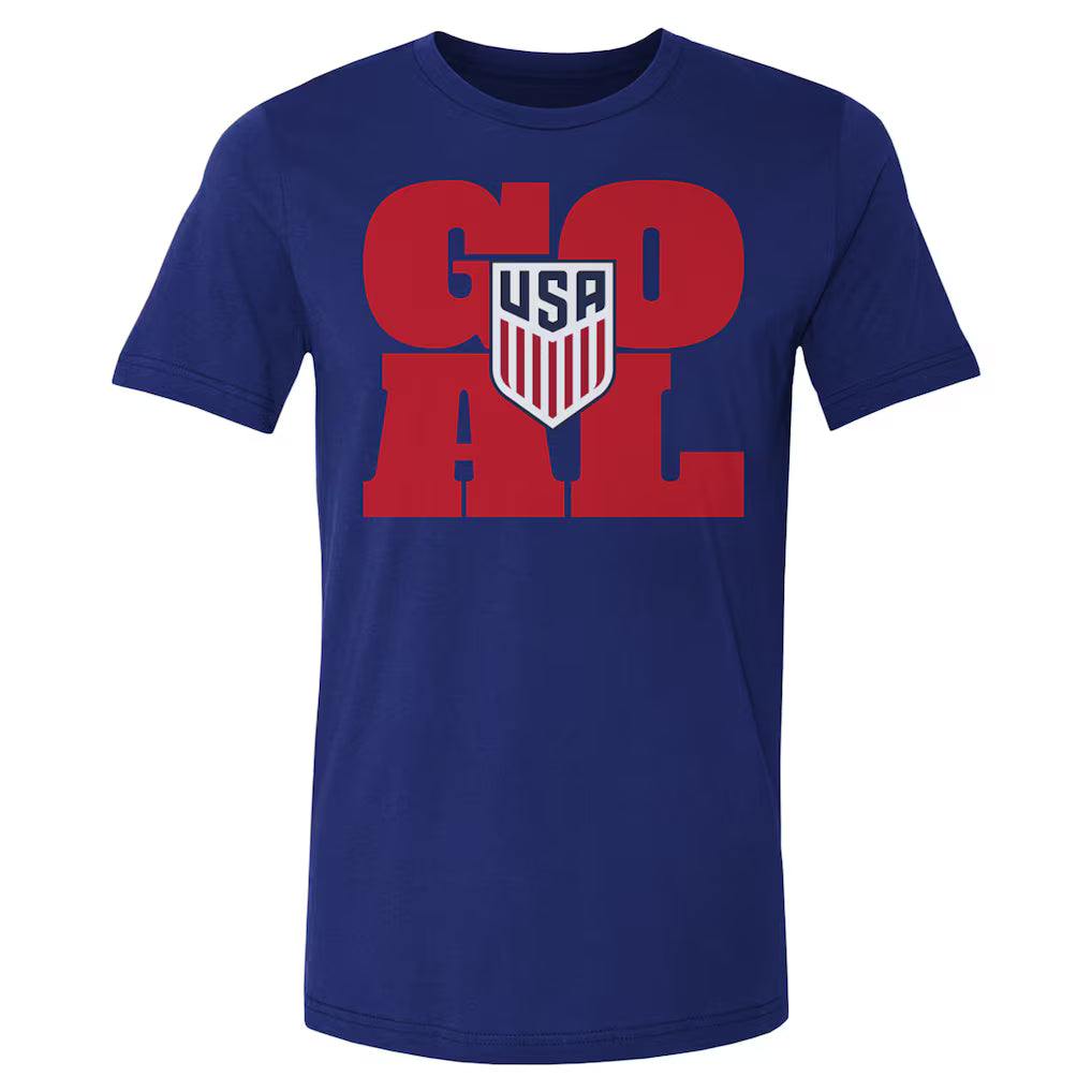USMNT 500 Level Goal Logo T-Shirt – Royal Official USA Soccer Fan Tee