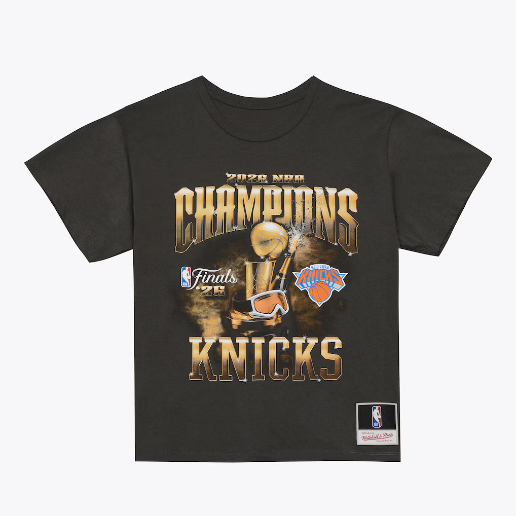 New York Knicks Mitchell & Ness 2026 NBA Finals Champions T-Shirt - Black